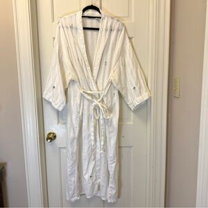 LA CERA White Robe 100% Cotton Size 2X